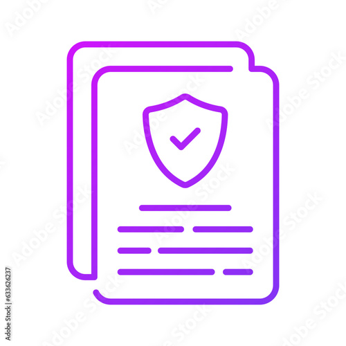 Check this beautifully design icon of insurance policy in trendy style