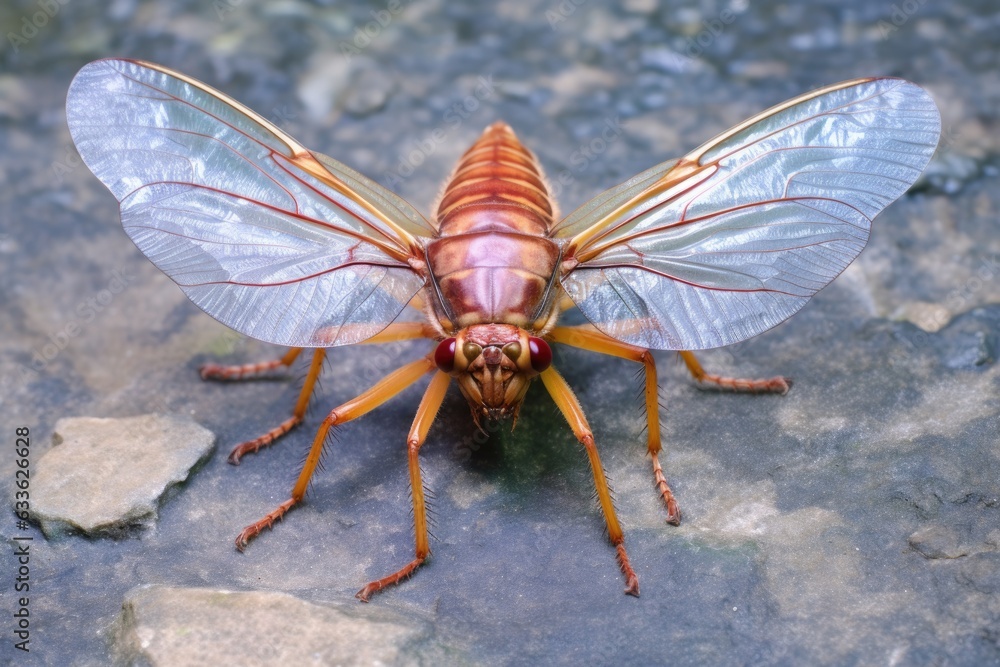 newly emerged adult cicada drying its wings newly emerged adult cicada drying its wings