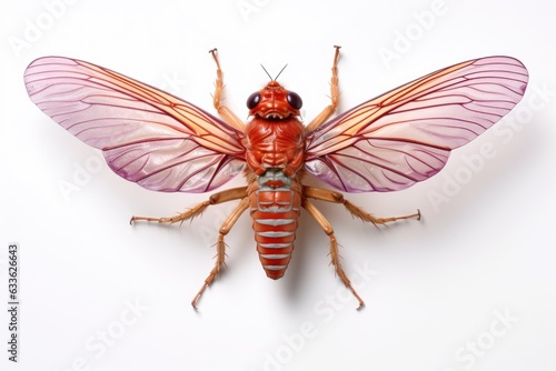adult cicada with wings spread, ready to fly
