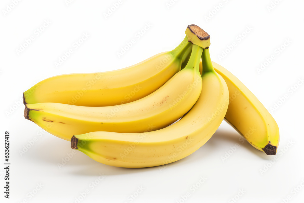 Vibrant and Fresh Banana on a Clean White Background Vibrant and Fresh Banana on a Clean White Background