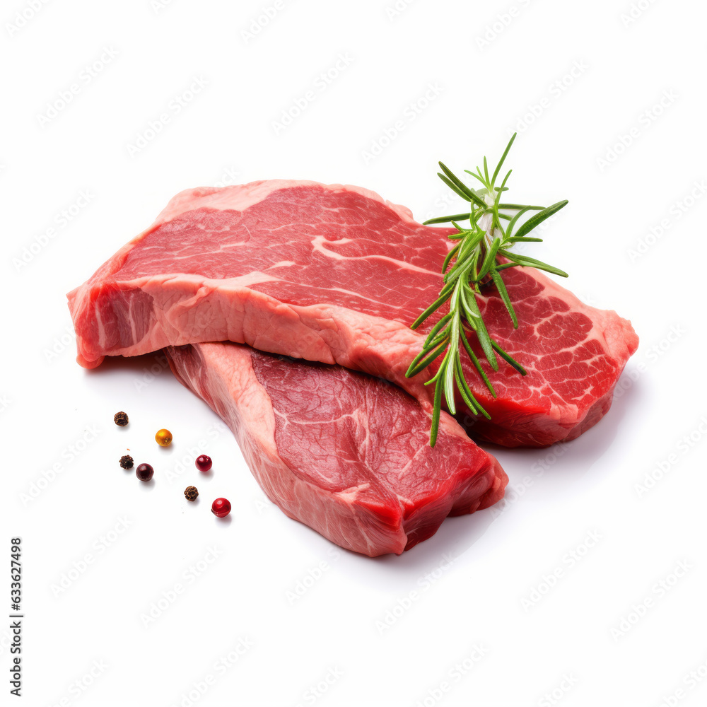 Juicy Beef Cut on a Clean White Background