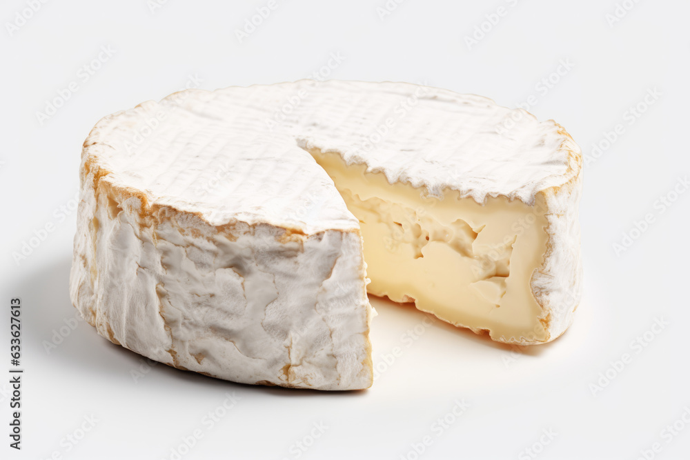 Delicious Brie Cheese on a Clean White Background