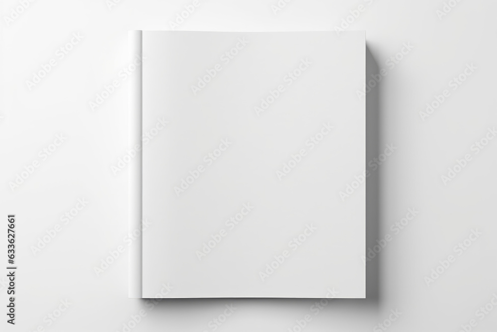 Clean and Minimalistic Brochure Mockup on White Background Clean and Minimalistic Brochure Mockup on White Background