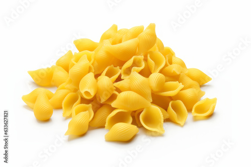 Deliciously Twisted Campanelle Pasta on a Clean White Canvas