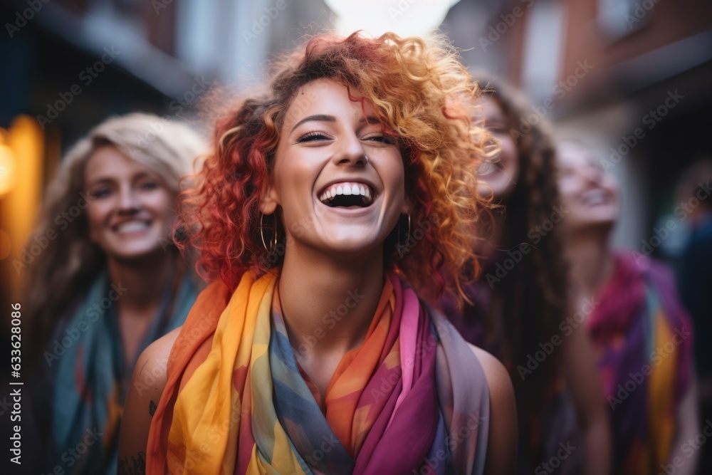 LGBT Passionate Girls celebrating their freedom of love - Stock photography concepts