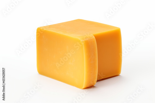 Deliciously Sharp Cheddar Cheese on a Clean White Background