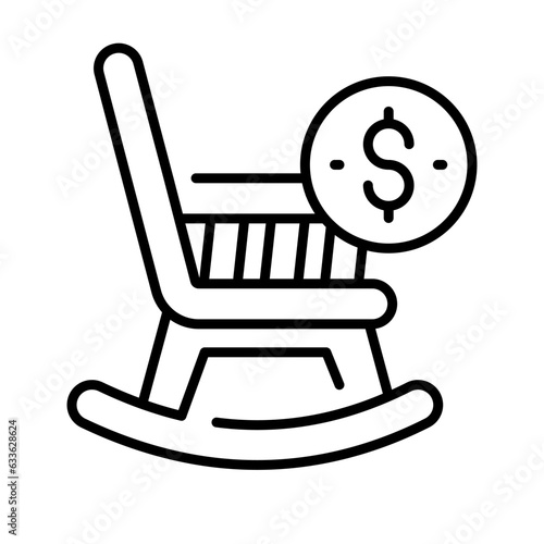 Unique icon of retirement planning, well designed vector of retirement funds