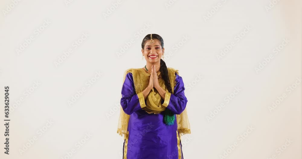 Sikh woman greeting on the occasion of Baisakhi Sikh woman greeting on the occasion of Baisakhi
