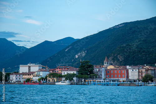 lake iseo villages on the shores of lake lovere iseo and monte isola © francescodemarco