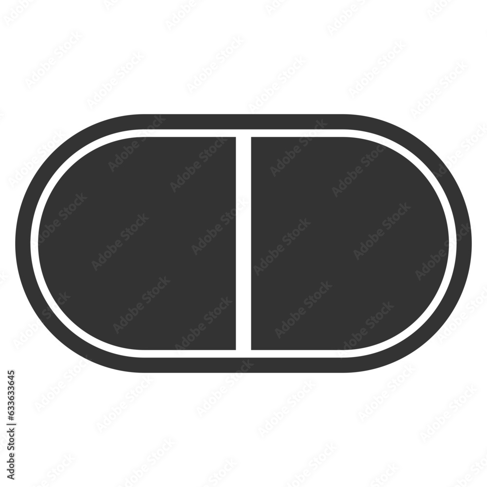 Pills outline icon on white background Pills outline icon on white background