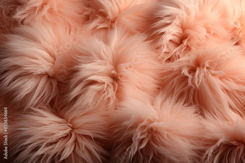 illustration of pink color fur as background, horizontally and overhead view