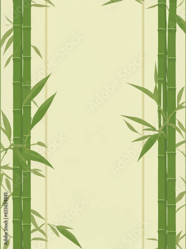 Bamboo Tree Blank Invitation Background