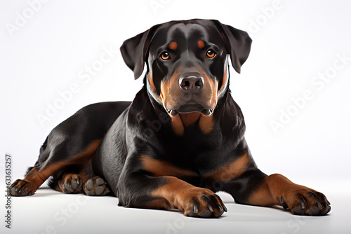 Rottweiler dog isolated on white background