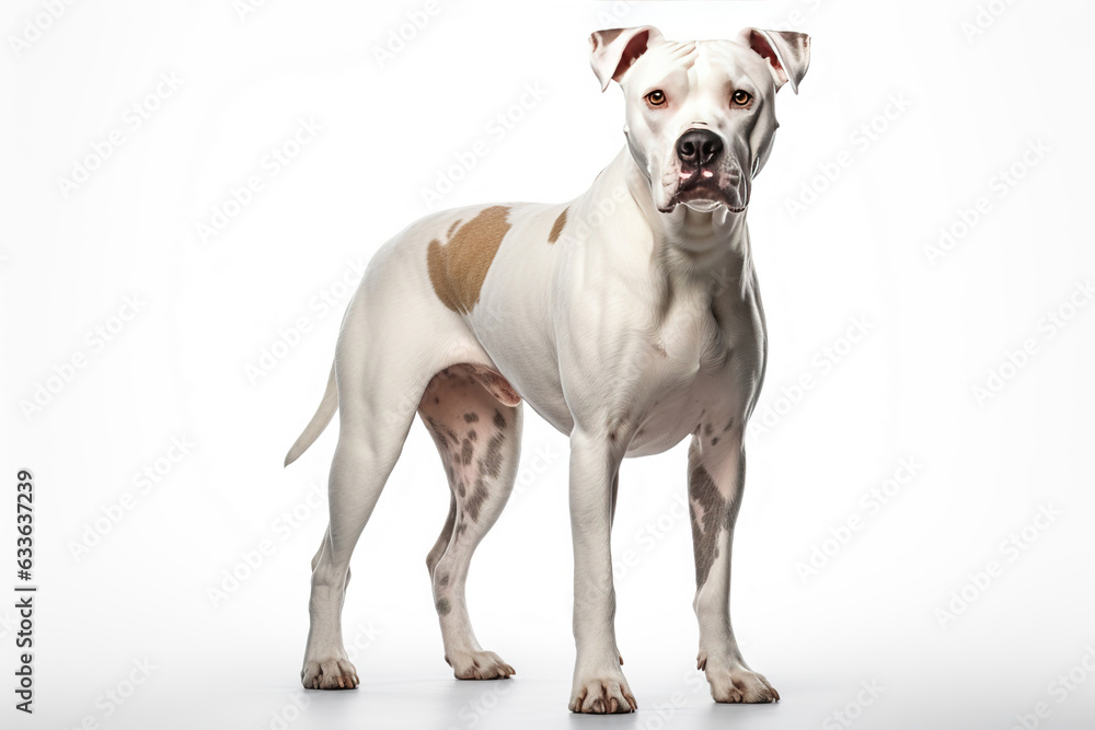 Dogo Argentino dog isolated on white background