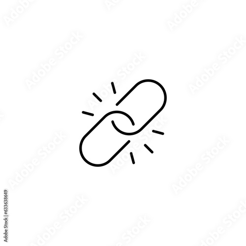 Backlinks line icon vector illustration.