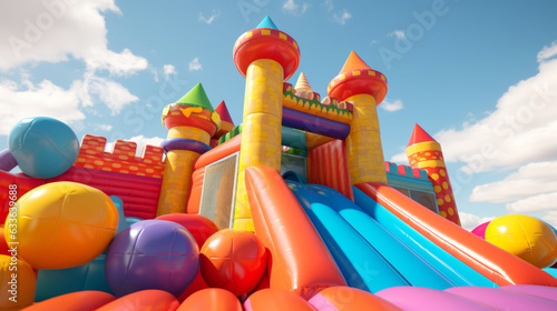 colourful bouncy castle
