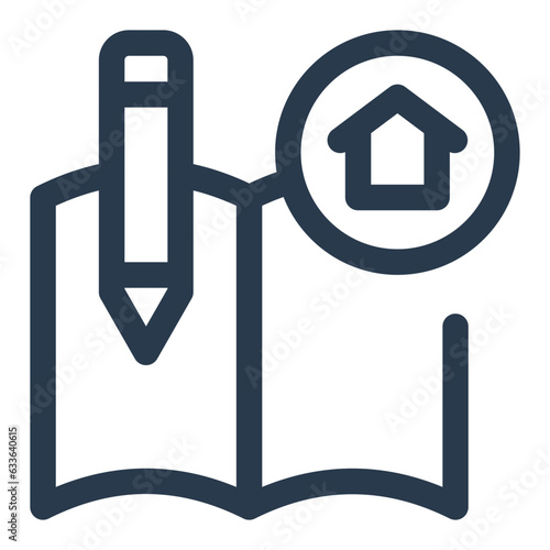 Study and practice, homework icon