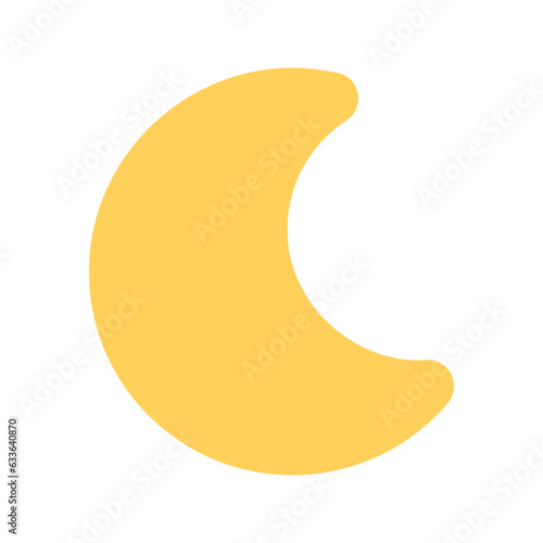 half moon flat icon