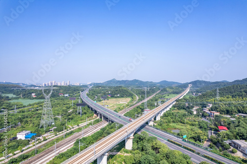 Intersecting railway tracks and highways