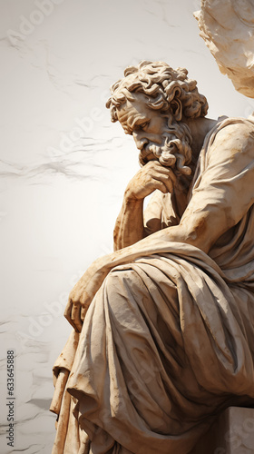 An ancient Greek philosopher contemplating the cosmos Re © Abdul