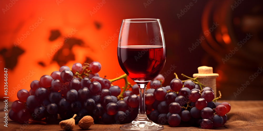A glass of red wine background