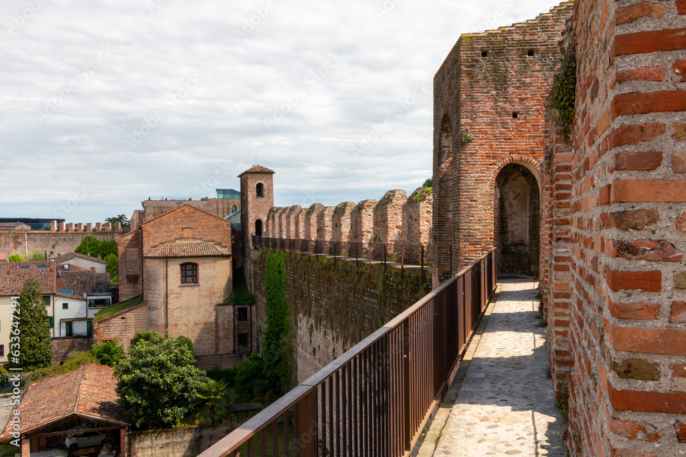 the walkway of the medieval walls of Cittadella