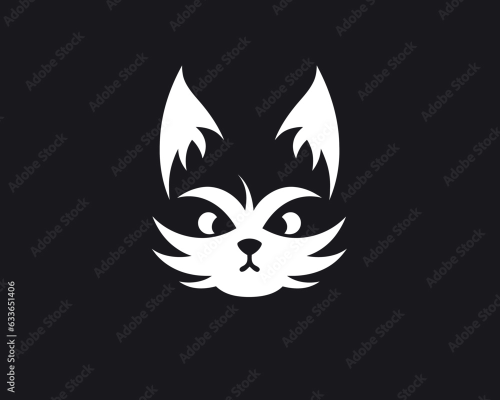 cat face black and white cat face black and white