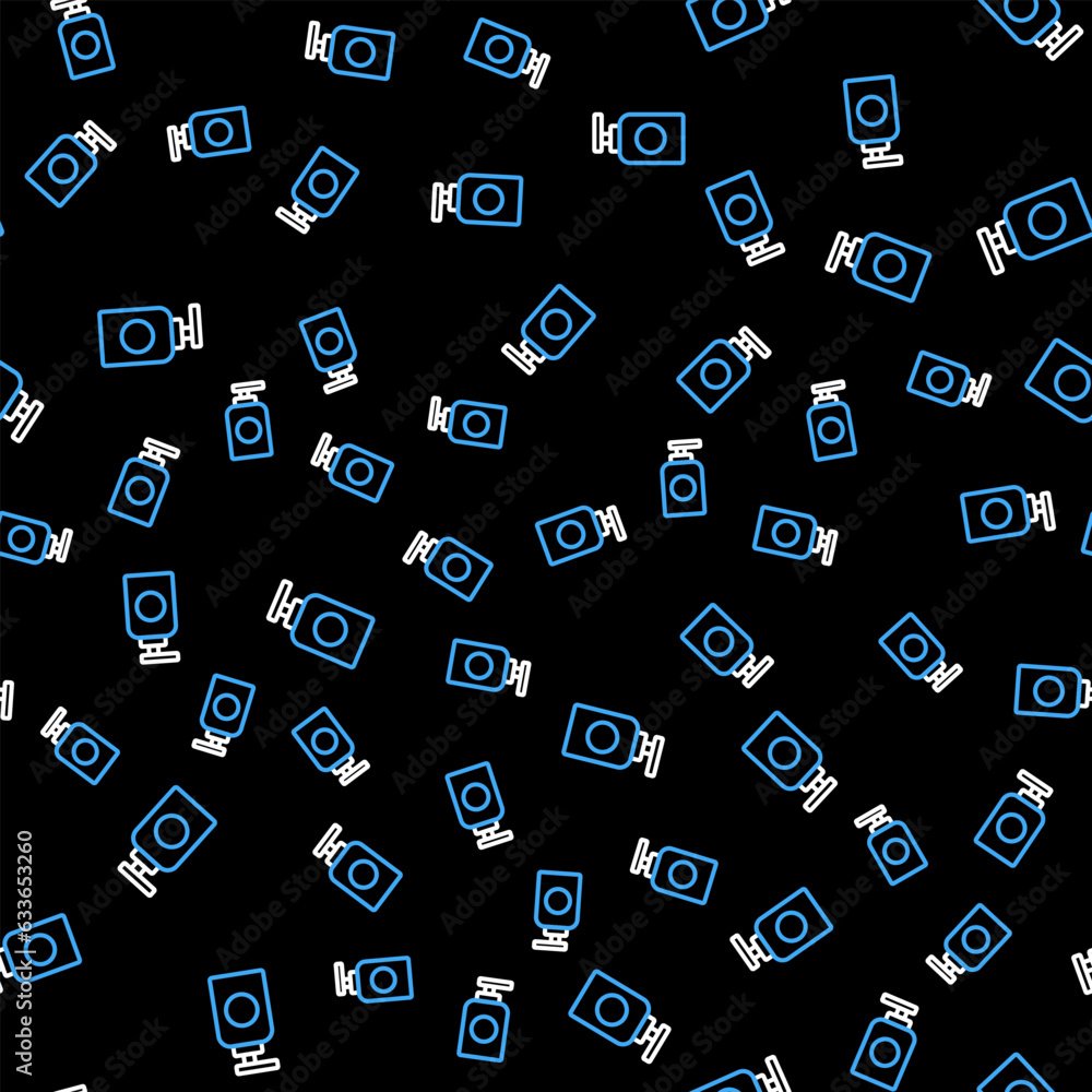 Line Tube of hand cream icon isolated seamless pattern on black background. Vector Line Tube of hand cream icon isolated seamless pattern on black background. Vector