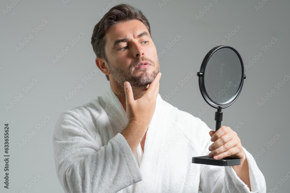 Cosmetic cream for man. Spa male model, skincare product for mens skin. Morning mask for skin with anti-aging effect. Skin care. Male face cream. Man with perfect soft skin. Beauty cosmetic product. Cosmetic cream for man. Spa male model, skincare product for mens skin. Morning mask for skin with anti-aging effect. Skin care. Male face cream. Man with perfect soft skin. Beauty cosmetic product.