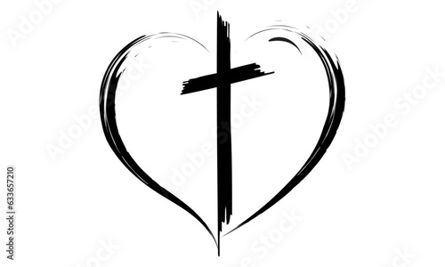 Christian Symbol design for print or use as poster, card, flyer, sticker, tattoo or T Shirt