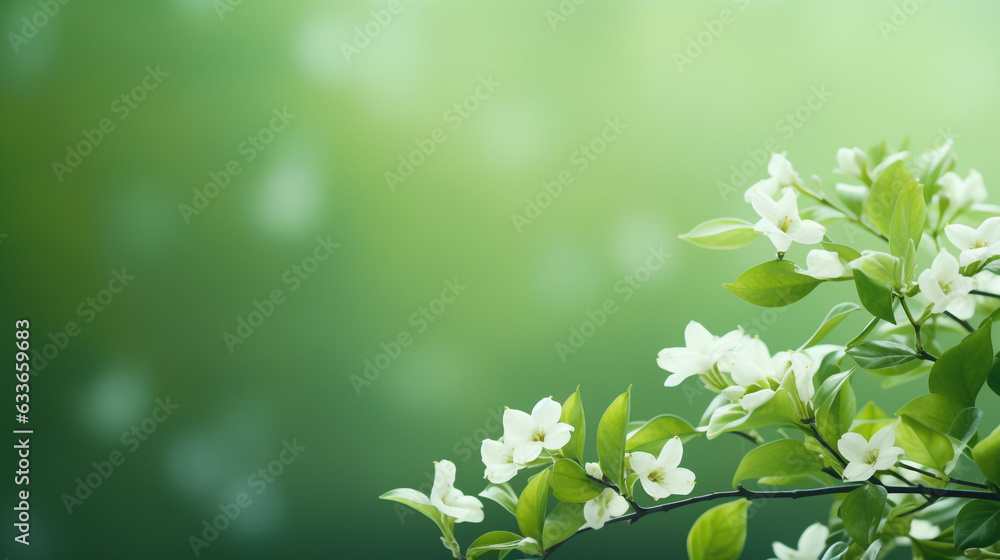 blooming apple tree on a blurred background close-up. Generative Ai. blooming apple tree on a blurred background close-up. Generative Ai.