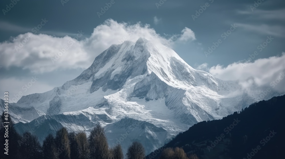 Mountain during winter