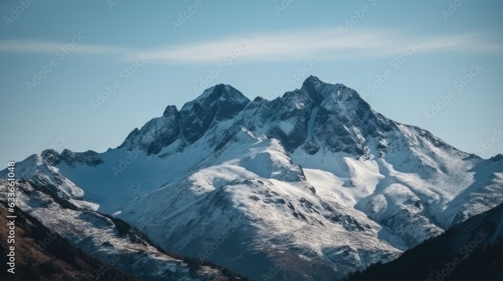 Mountain during winter Mountain during winter
