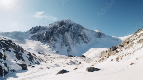 Snowed mountain with blue sky © ZEKINDIGITAL