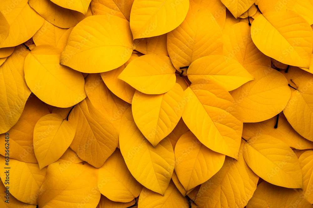 Bright yellow leaves background Bright yellow leaves background
