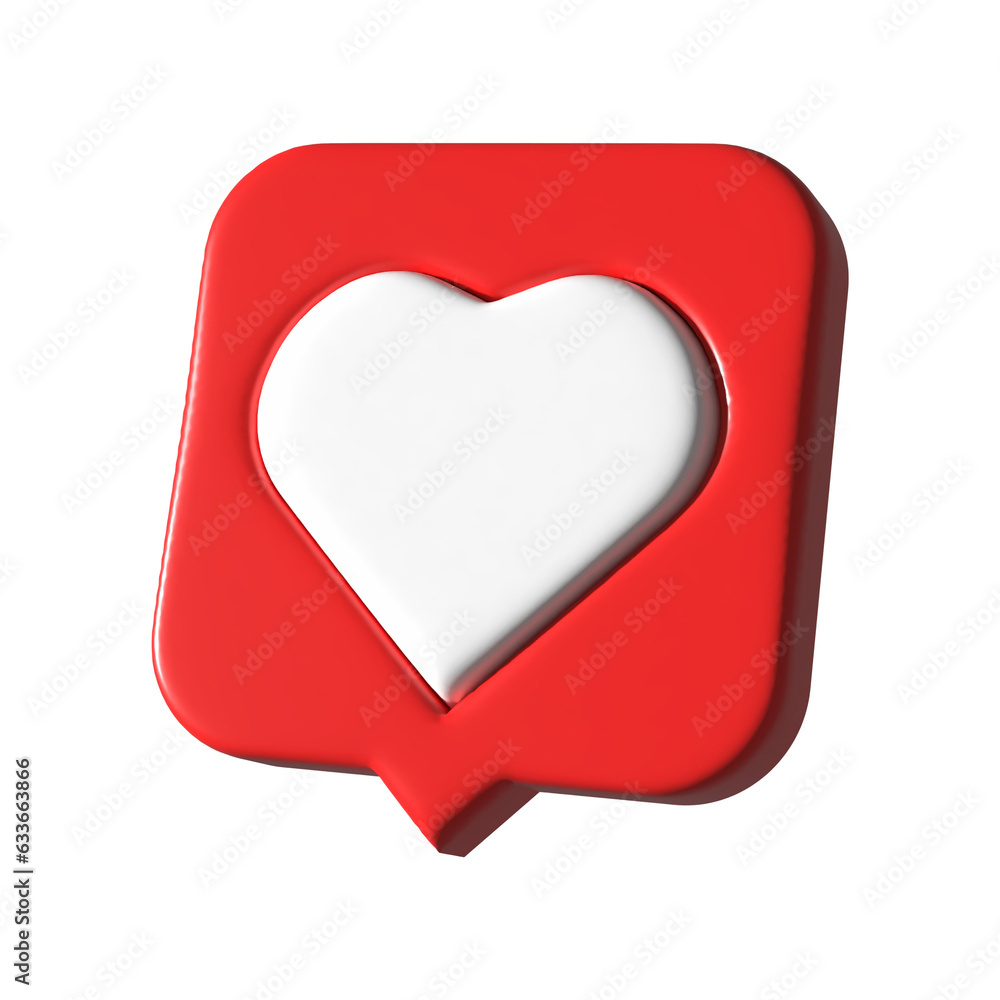 Love Icon 3D Rendering Love Icon 3D Rendering