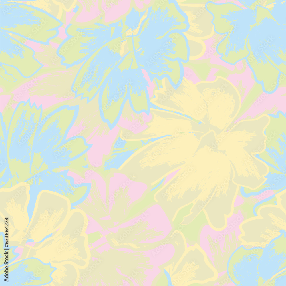 Pastel Abstract Floral Seamless Pattern Design Pastel Abstract Floral Seamless Pattern Design