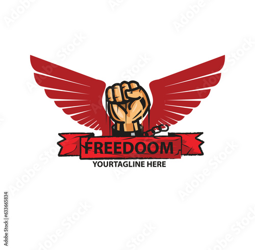 freedom, hand and wings illustration