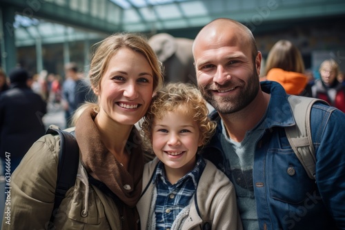  Father And His Family Enjoying A Day At Zoo, Generative AI