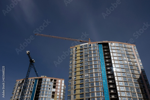 Crane and building under construction