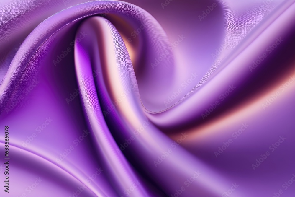 Obraz premium Intricate Textile Art: Close-Up of Stunning Purple Fabric with Swirls and Circles