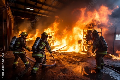 Fire Response Practice. Generative AI © Haider