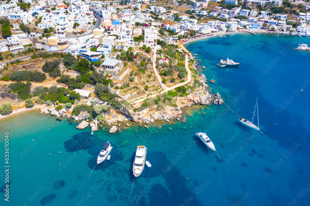 Picturesque small village of Panteli in Leros island, Greece.