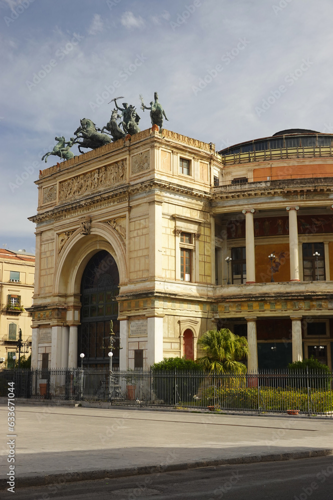 The Politeama theater, Palermo, Sicily, Italy