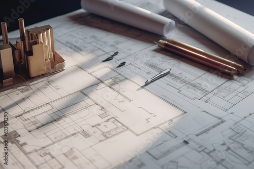 house plans and blueprints. Generative AI