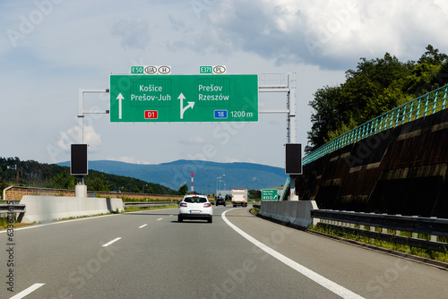 Autobahn D1 in der Slowakei, Abfahrt Presov/Rzeszow