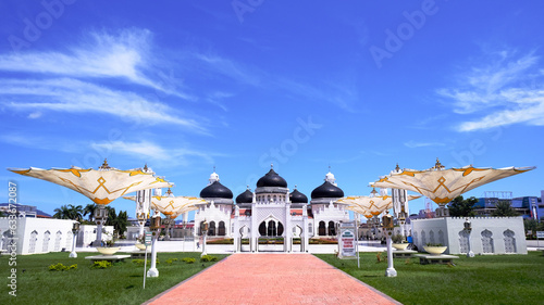 a beautiful grand Aceh mosque after the tsunami 19 years ago photo