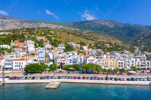 Agios Kirikos village is the capital of Ikaria island, Greece.