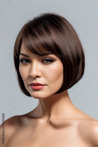 A sexy sophisticated and ambitious businesswoman with a sleek polished bob