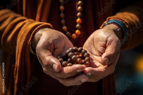 Whispers of Faith: A Deep Prayer Reflected in Clasped Hands, Grasping Sacred Objects as Reminders of the Ongoing Spiritual Expedition Generative AI